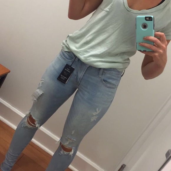 American Eagle Outfitters Denim - American Eagle 360 Super Stretch Light Ripped Jean